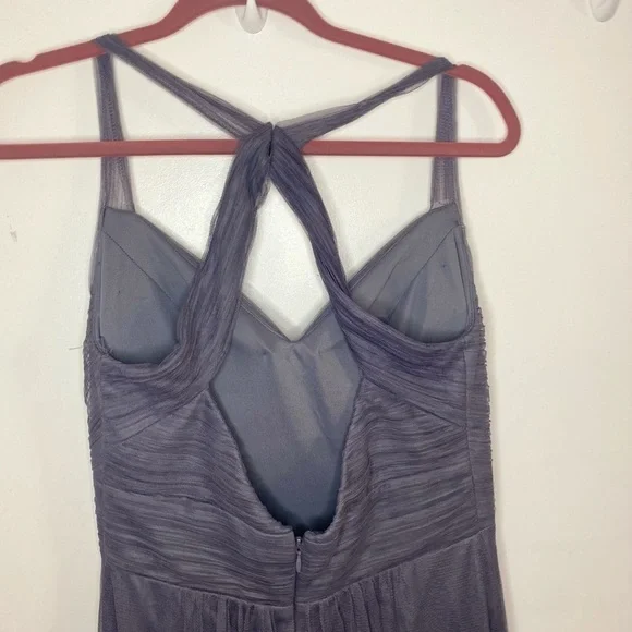 Bill levkoff Crisscross Strap Tulle A-Line Gown - Picture 7 of 8